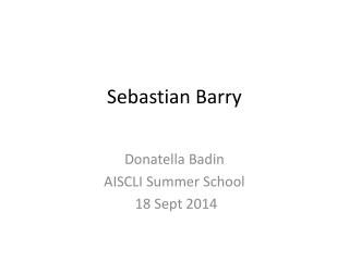 Sebastian Barry