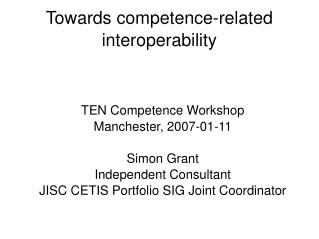 Towards competence-related interoperability