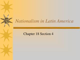 Nationalism in Latin America