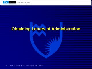 Obtaining Letters of Administration