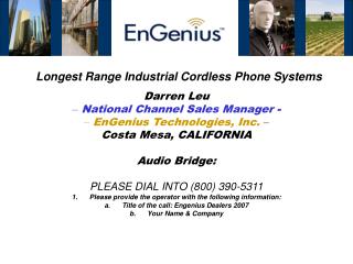 Longest Range Industrial Cordless Phone Systems