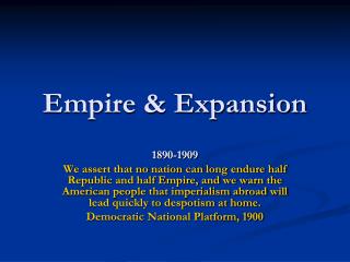 Empire &amp; Expansion