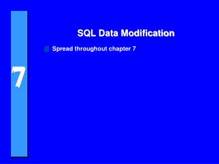 SQL Data Modification