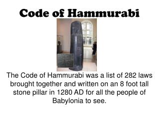hammurabi code laws history quotes list ancient ppt written mesopotamia pillar quotesgram powerpoint presentation three brought together choose board stone