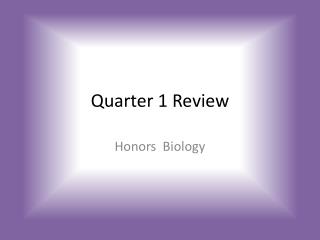 Quarter 1 Review