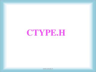CTYPE.H