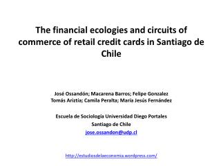 The financial ecologies and circuits of commerce of retail credit cards in Santiago de Chile