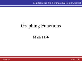 Graphing Functions