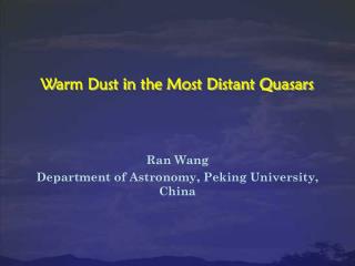 Warm Dust in the Most Distant Quasars
