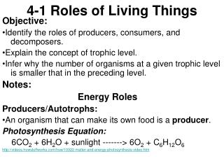 4-1 Roles of Living Things