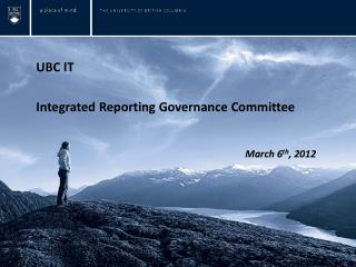 UBC IT Integrated Reporting Governance Committee