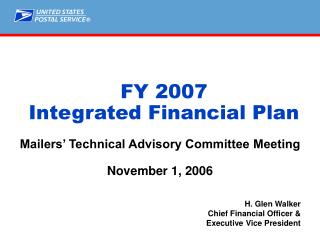 FY 2007 Integrated Financial Plan