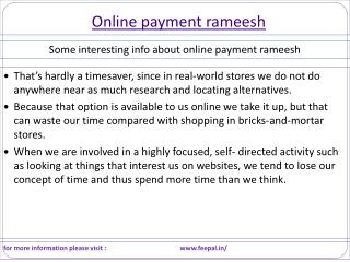 sources of online payment rameesh