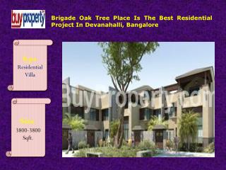 Brigade Oak Tree Place Offers Beautiful Villas In Bangalore