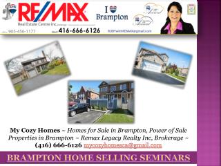 Brampton Home Selling Seminars
