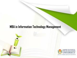MBA in Information Technology