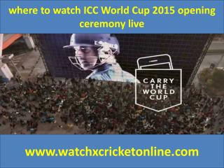 where to watch ICC World Cup 2015 live