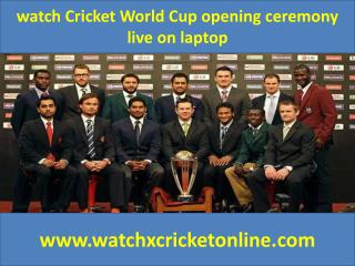 watch Cricket World Cup live on laptop