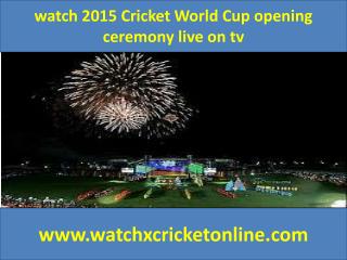watch 2015 Cricket World Cup live on tv