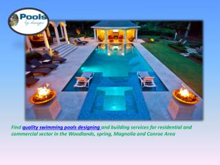 Pools Design for Residential and Commercial Sector
