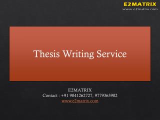 Thesis Writing Service