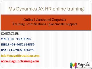 microsoft dynamics ax online training human resource
