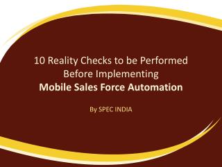 10 Reality Checks to be Performed Before Implementing Mobile
