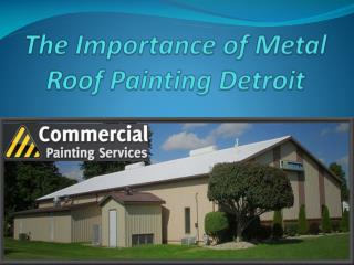 The Importance of Metal Roof Painting Detroit