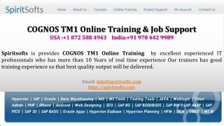 COGNOS TM1 Online Training | COGNOS TM1 Job Support