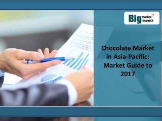 Chocolate Market in Asia-Pacific: Market Guide to 2017