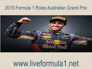 WATCH Formula one Australian Grand Prix 2015