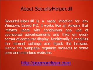 Remove SecurityHelper.dll: ways to eliminate it
