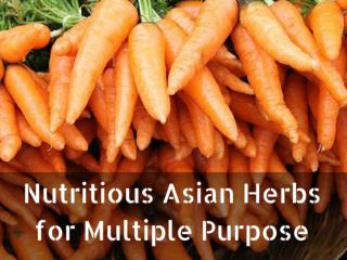 Nutritious Asian Herbs for Multiple Purpose