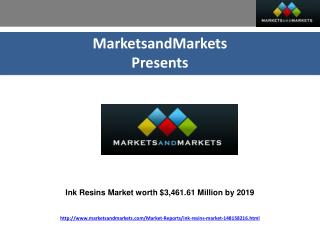 Ink Resins Market worth $3,461.61 Million by 2019