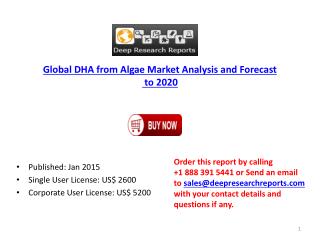 2015 Deep Research Report on Global DHA from Algae Industry