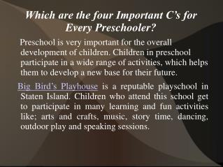 Big Bird Playhouse Renowned Preschool
