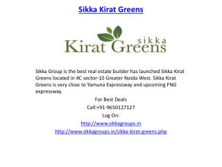 Sikka Kirat Greens Noida Extension Project