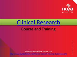 Clinical Research Training - ikya Global