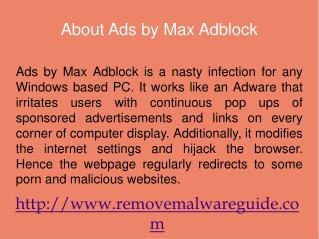 Remove Ads by Max Adblock: process to eradicate it