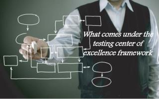 What comes under the testing center of excellence