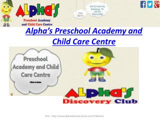 Alpha's Preschol Academy & Child care centre