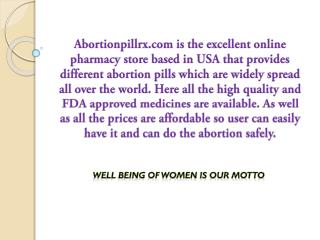 Mifepristone abortion pill for women