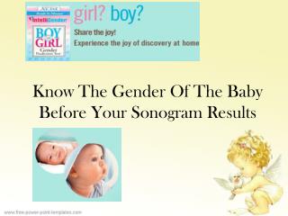 Know The Gender Of The Baby Before Your Sonogram Results