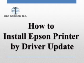 How to Install Epson Printer by Driver Update