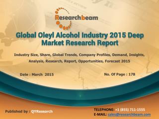 Global Oleyl Alcohol Industry 2015 Market Research Report