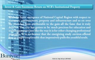 Invest & Gain Enormous Return on NCR's Institutional Propert