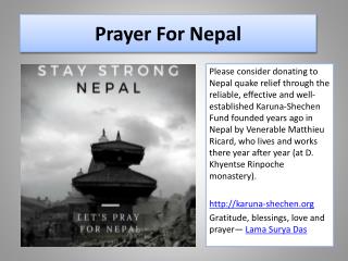 Prayer For Nepal
