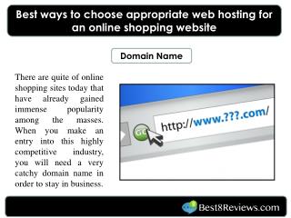 Best ways to choose appropriate web hosting for an online sh