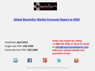 2015 - 2020 Global Biosimilar Market Overview