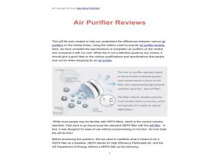 Air purifier Reviews